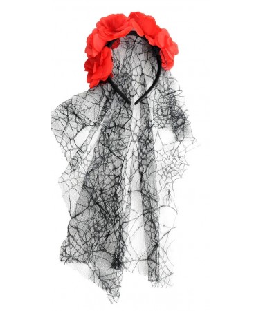 Red Rose Veil Headband BUY